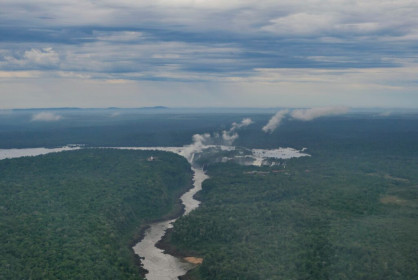 Waterfall in the distance