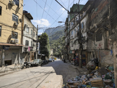 A typical street. Garbage is a general problem