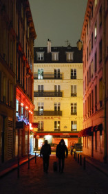 Small alley at night