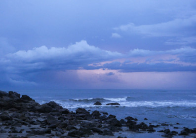 watching rain brew in the distance